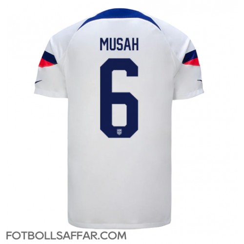 Förenta staterna Yunus Musah #6 Hemmatröja VM 2022 Kortärmad